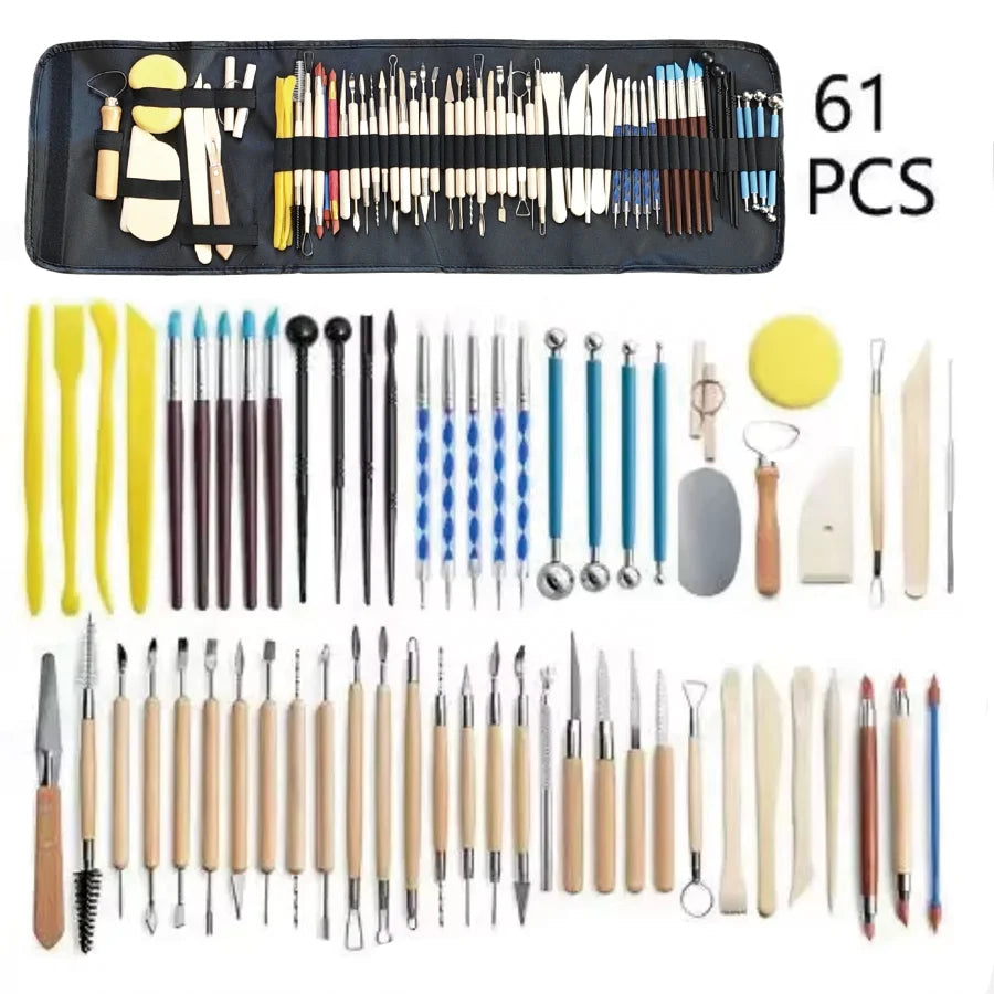 Pottery Clay Sculpting Tools Kits for Creative Artisans - Kits from 5 to 62 PCS.