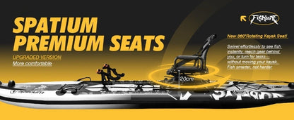 SUP Kayak Hybrid -Inflatable Pedal or Electric Drive Fishing Hybrid w/Seat