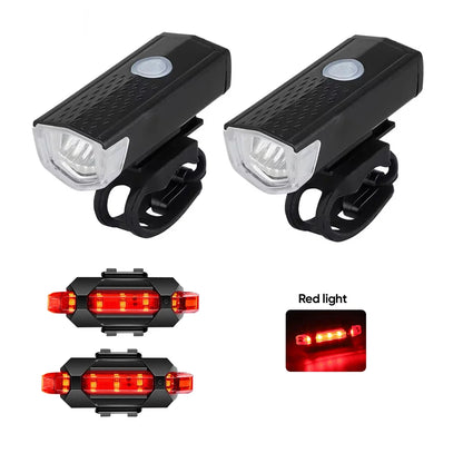 Rechargeable LED Bicycle Light Set for Safe Night Riding