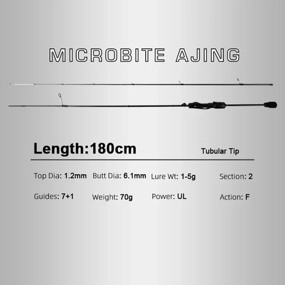 Ultralight Spinning Rod for Perch and Bass Fishing - 40 Ton Carbon