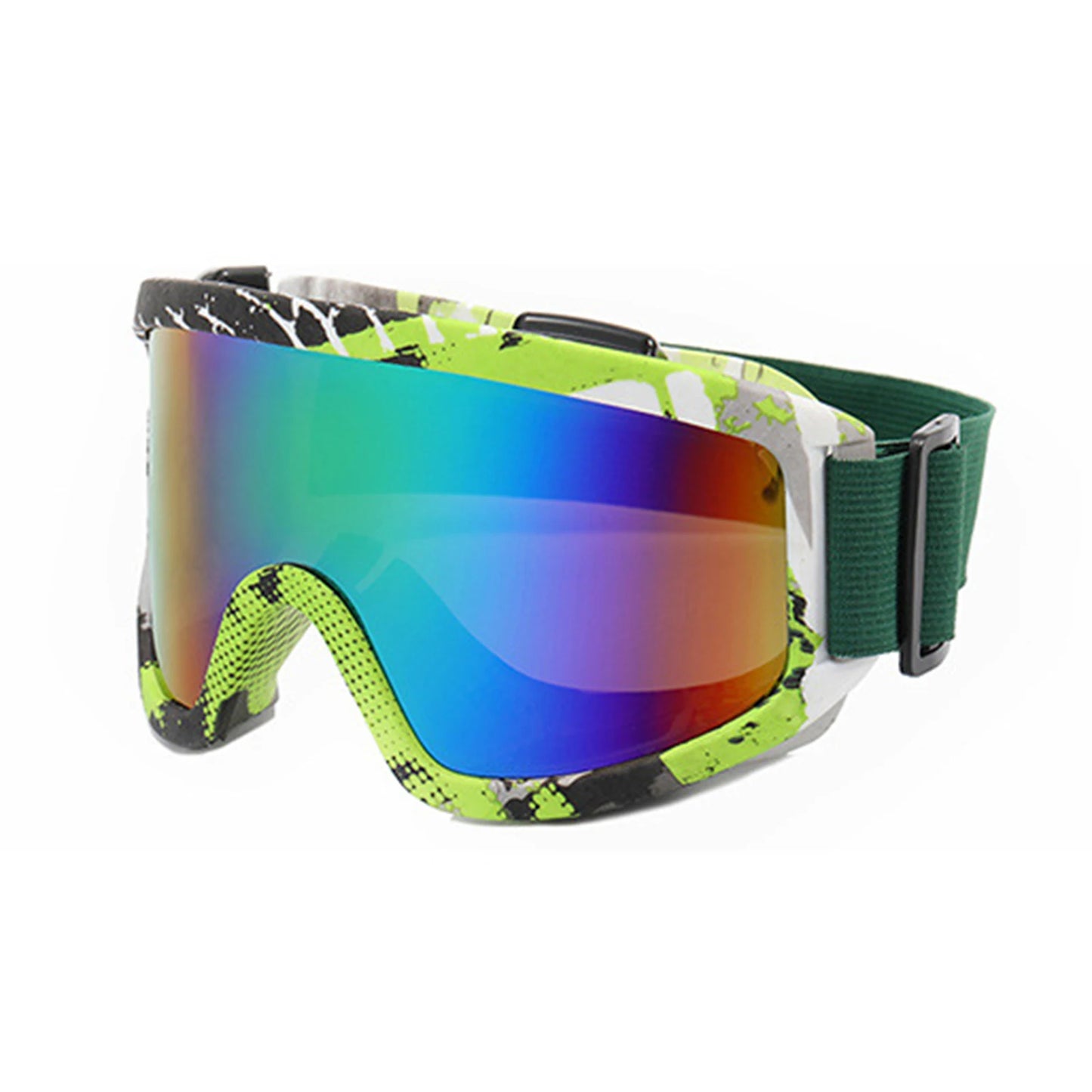 Large Frame Ski Goggles with Colorful Anti-Glare Lens