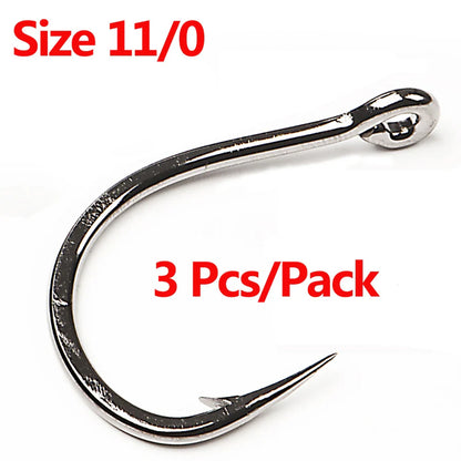 HookUpCo. 3X Strong Jigging Hooks for Saltwater Fishing