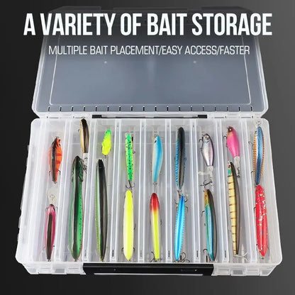 HookUpCo. Double-Sided Large Fishing Tackle Box