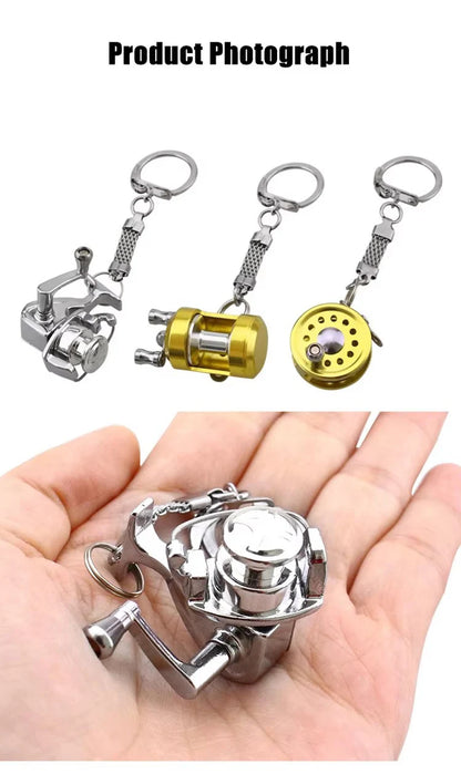 Miniature Gold Fishing Reel Keychain by HookUpCo. - HookUpCo.