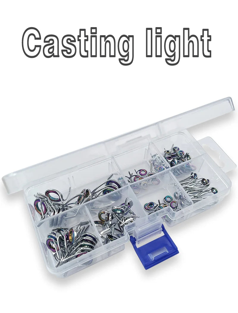 Stainless Steel Fishing Rod Repair Kit - 5 Sets - HookUpCo.