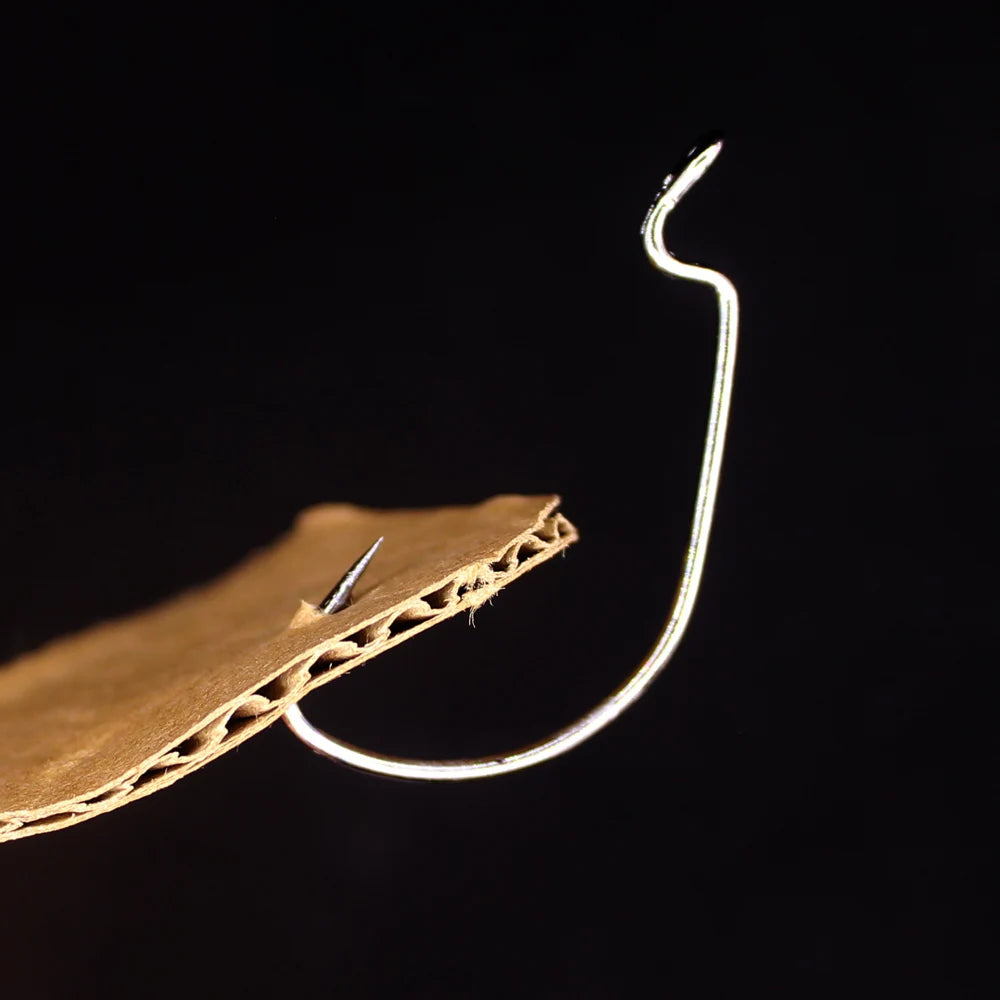 HookUpCo. 10-Piece Offset Worm Fishing Hooks - HookUpCo.