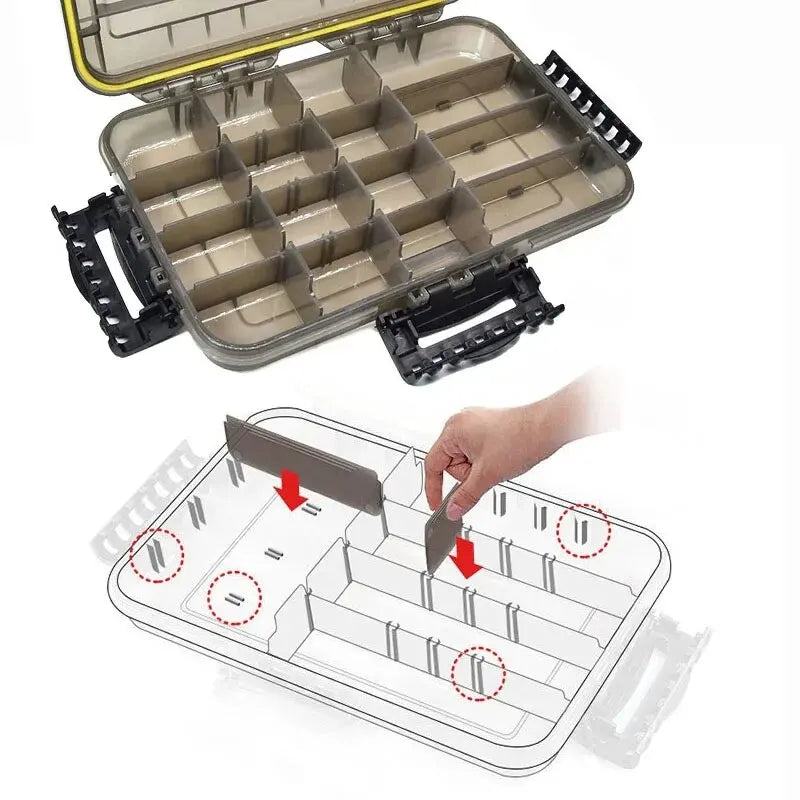 Spacious Waterproof Tackle Box for Fishing Gear