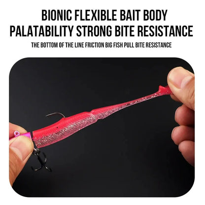 Soft T-tail Fishing Lures for Pike and Bass