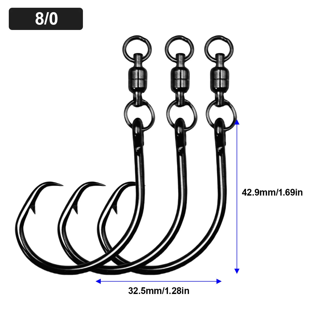 HookUpCo. Anti-Tangle Circle Hooks with Swivel - HookUpCo.
