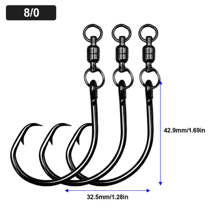 HookUpCo. Anti-Tangle Circle Hooks with Swivel - HookUpCo.