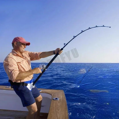 HookUpCo. 2.1M Big Game Fishing Rod with Roller Guides - HookUpCo.