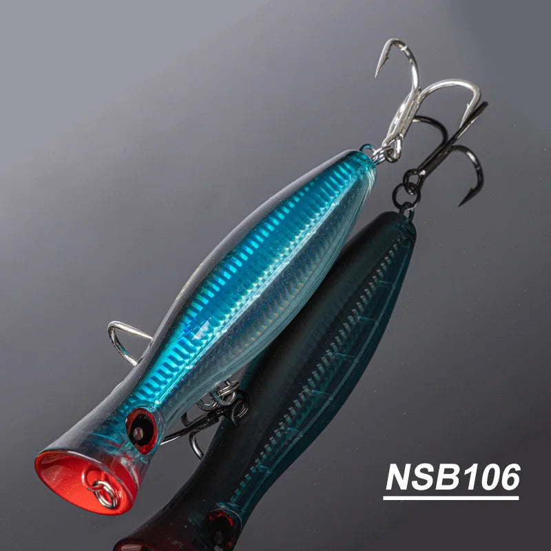 HookUpCo. Big Game Popper Fishing Lures 12cm - HookUpCo.