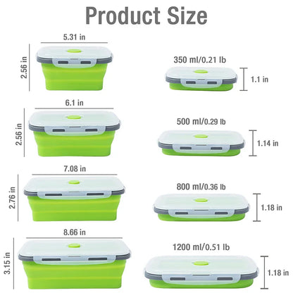 HookUpCo. Stackable Silicone Lunch Box Set