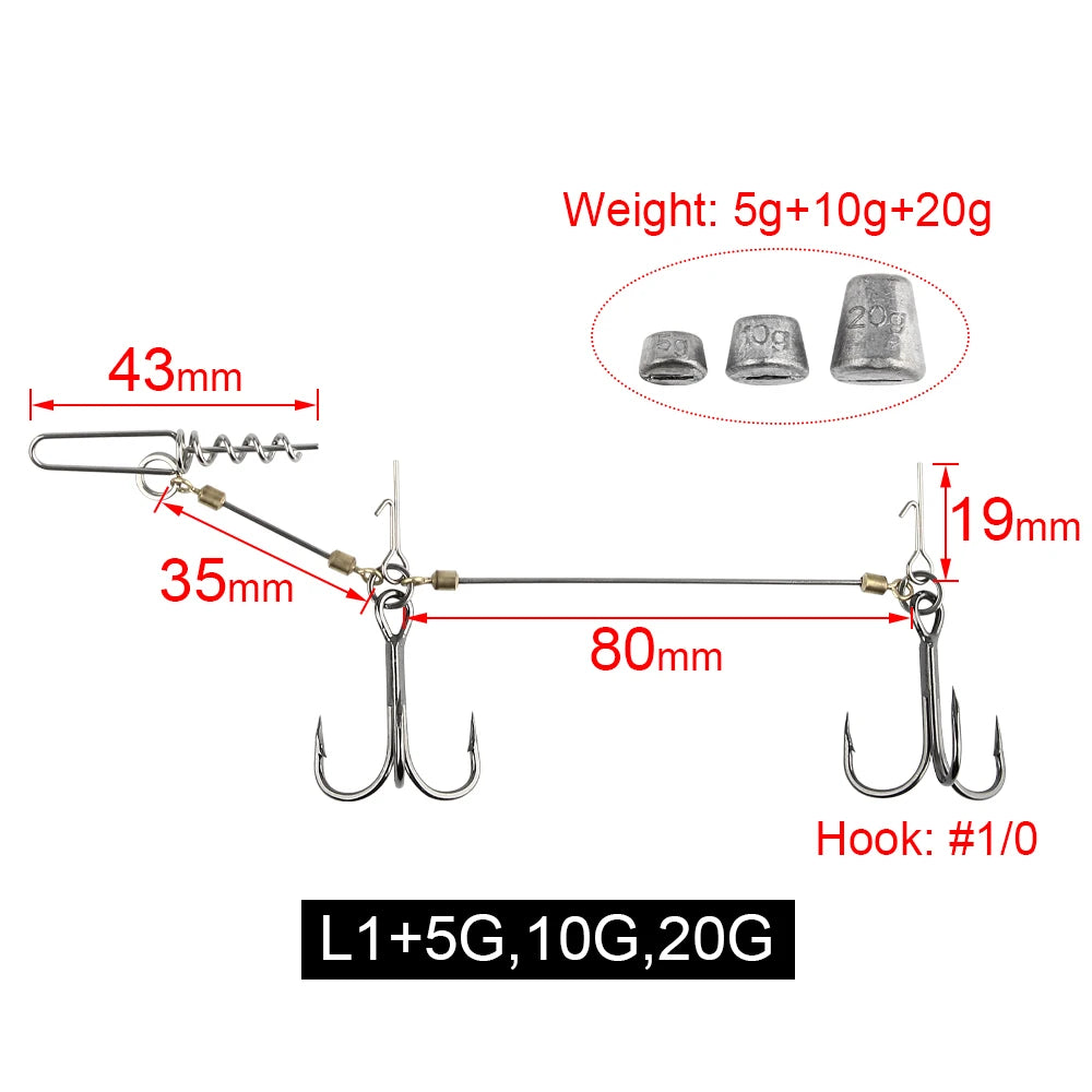 HookUpCo. Multi-Depth Pike Stinger Rig Kit - HookUpCo.