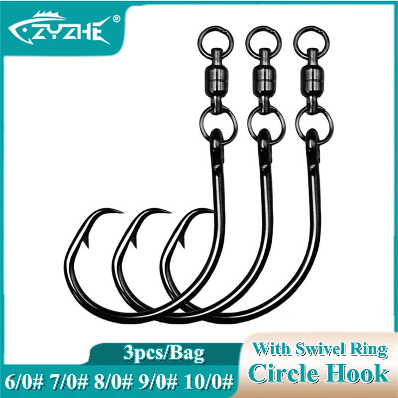 HookUpCo. Anti-Tangle Circle Hooks with Swivel - HookUpCo.