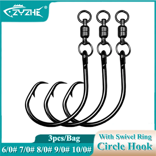HookUpCo. Anti-Tangle Circle Hooks with Swivel - HookUpCo.