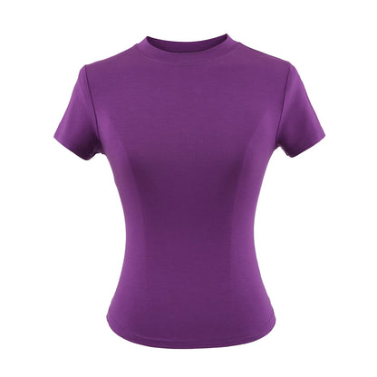 Stylish Slim Fit Casual T-Shirt for Women - Trendy Solid Color