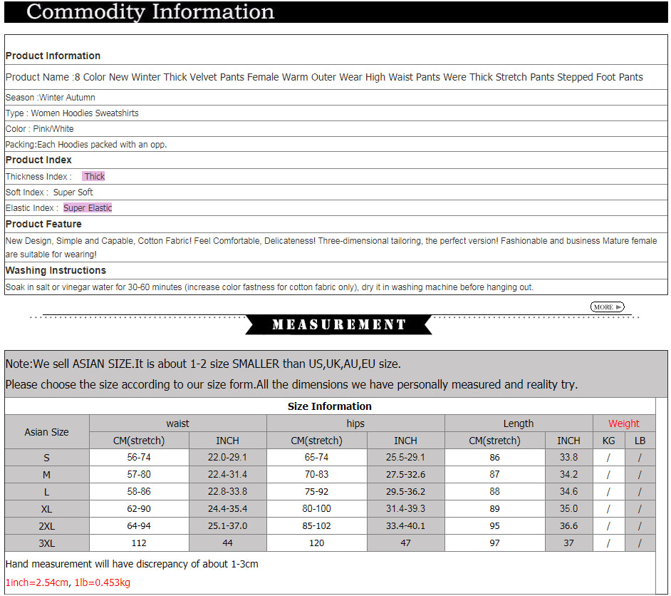 Warm High Waist Velvet Leggings for Women - Casual Comfort