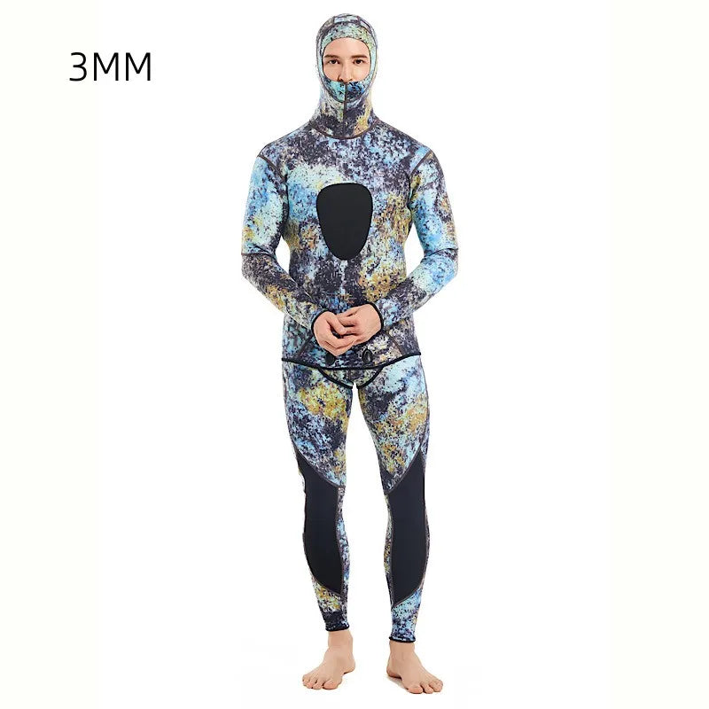 Camouflage Cold Water Diving Spearfishing Neoprene Wetsuit for