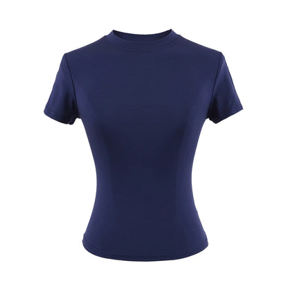 Stylish Slim Fit Casual T-Shirt for Women - Trendy Solid Color