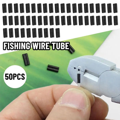 HookUpCo. 50pcs Double Oval Fishing Crimp Sleeves - HookUpCo.
