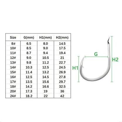 High Carbon Steel Fishing Jigs, 10pcs Assist Hooks Set