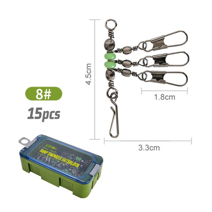 HookUpCo. Luminous Fishing Swivels for Tackle - HookUpCo.