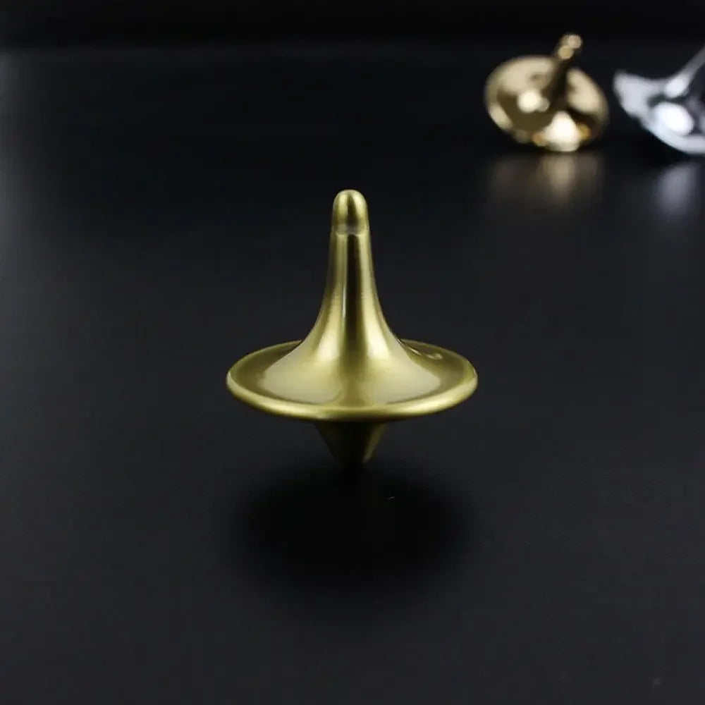 HookUpCo. Silver Metal Spinning Top Toy