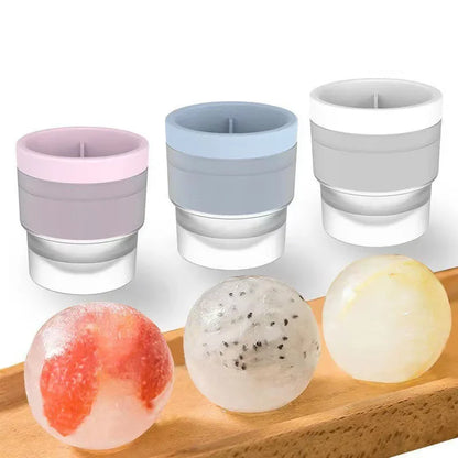Stackable Silicone Ice Sphere Molds for Drinks