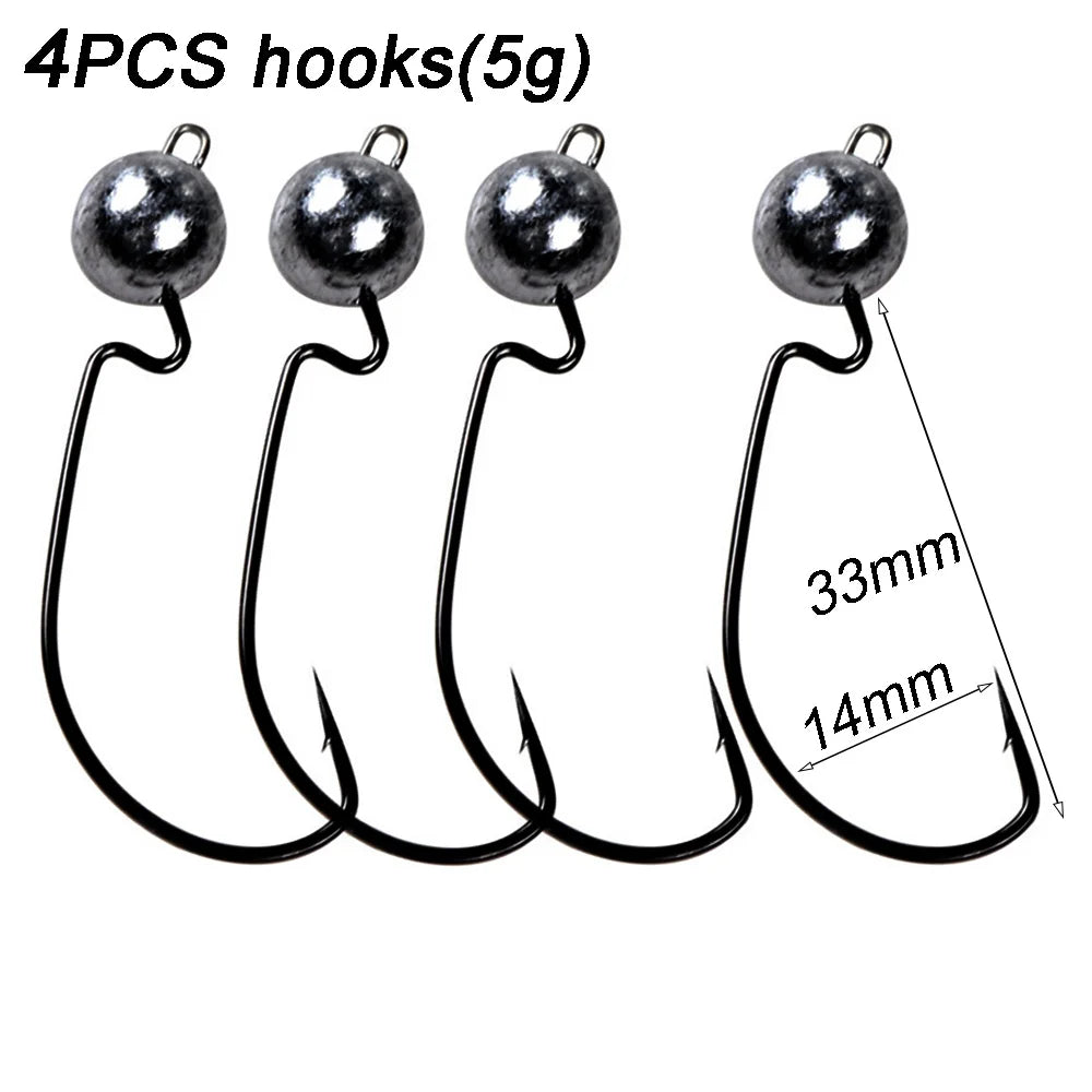 HookUpCo. Versatile Jig Head Hooks for Bass Fishing - HookUpCo.