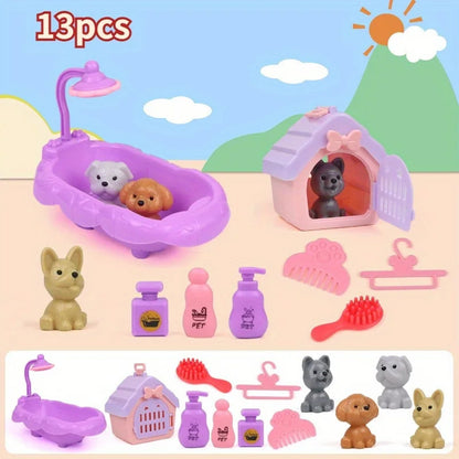HookUpCo. Adorable Dog Toy Basket Set for Playtime Fun