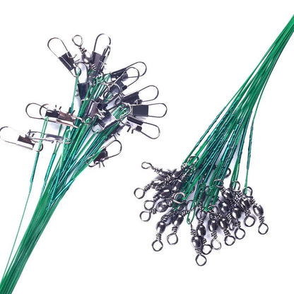 HookUpCo. Steel Fishing Leader with Swivel 30cm - HookUpCo.