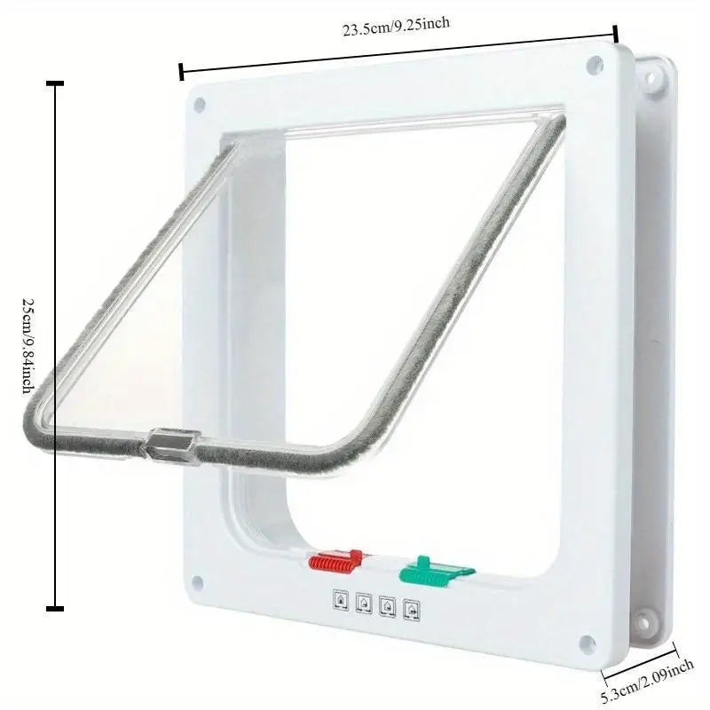 HookUpCo. Two-Way Pet Door with Safety Flap