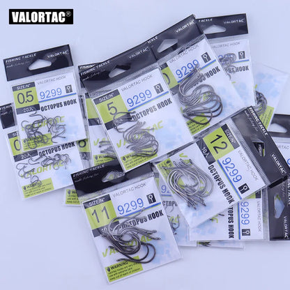 HookUpCo. High Carbon Barbed Circle Fishing Hooks