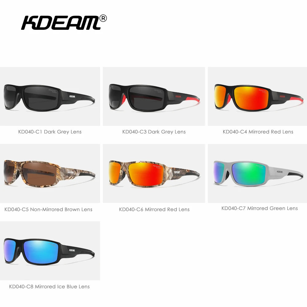 KDEAM Polarized Sports Sunglasses for Men - Stylish & Durable