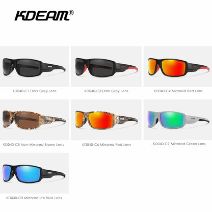 KDEAM Polarized Sports Sunglasses for Men - Stylish & Durable