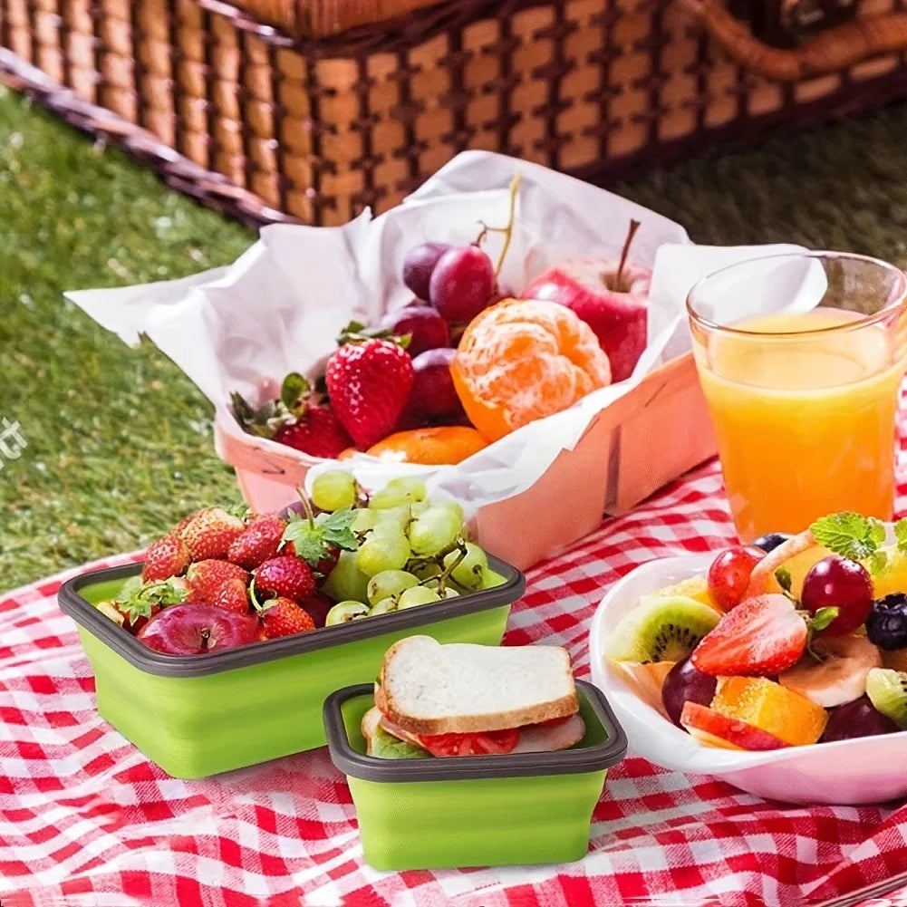 HookUpCo. Eco-Friendly Folding Lunch Box Set