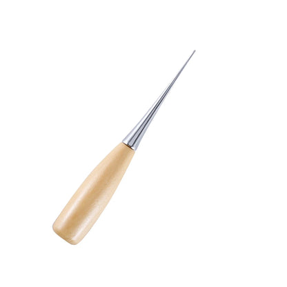 DIY Wooden Handle Awl Tool for Leather Craft and Repairs