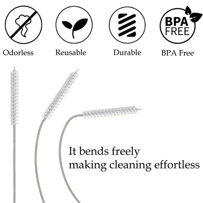 HookUpCo. Extra Long Straw Cleaner Brush Kit