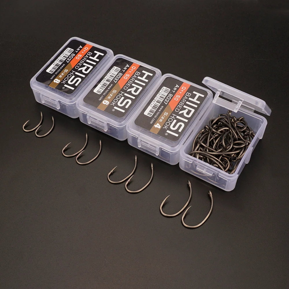HookUpCo. 50-Pack PTFE Coated Fish Hooks - HookUpCo.