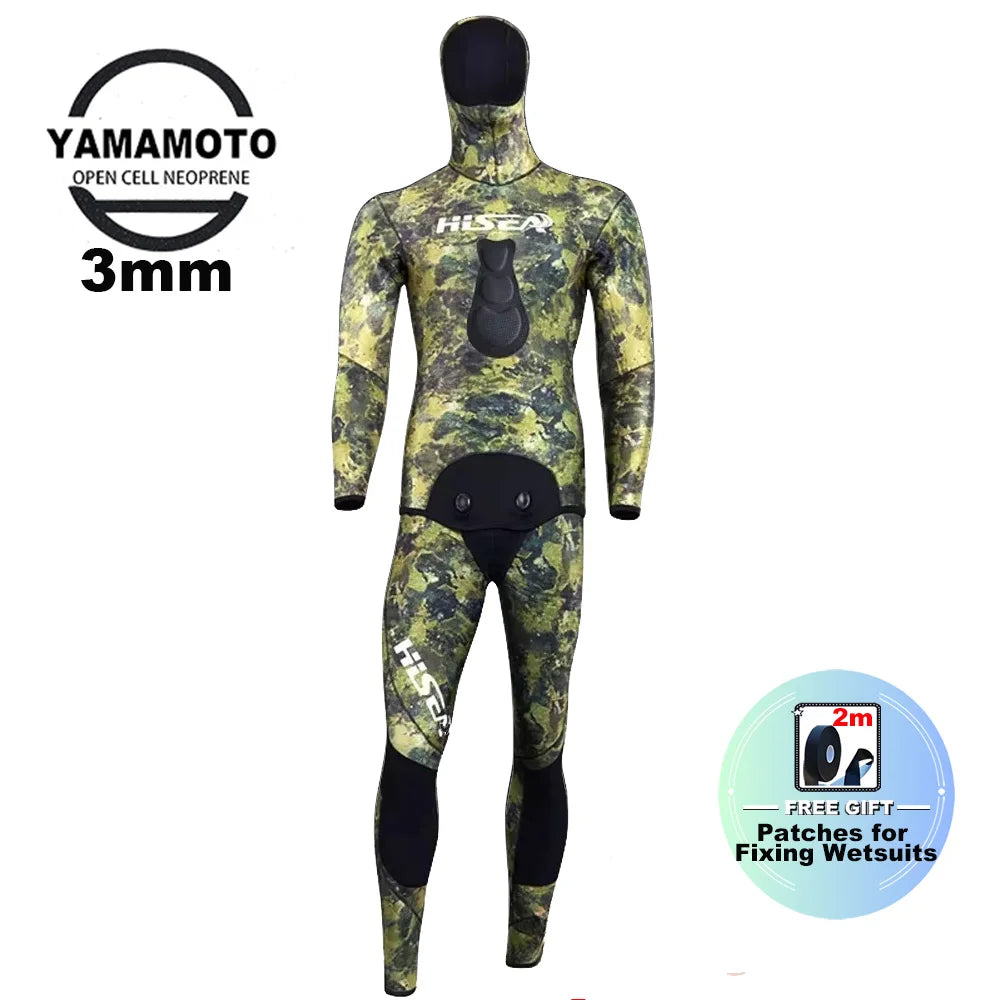 HookUpCo. 3mm Neoprene Camouflage Wetsuit for Diving