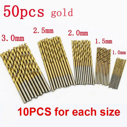 Titanium Coated HSS Drill Bits Set 50-100 Pcs
