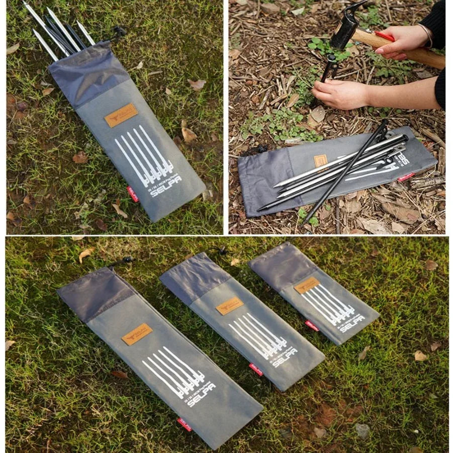 HookUpCo. Multi-Function Tent Pegs Storage Pouch - HookUpCo.