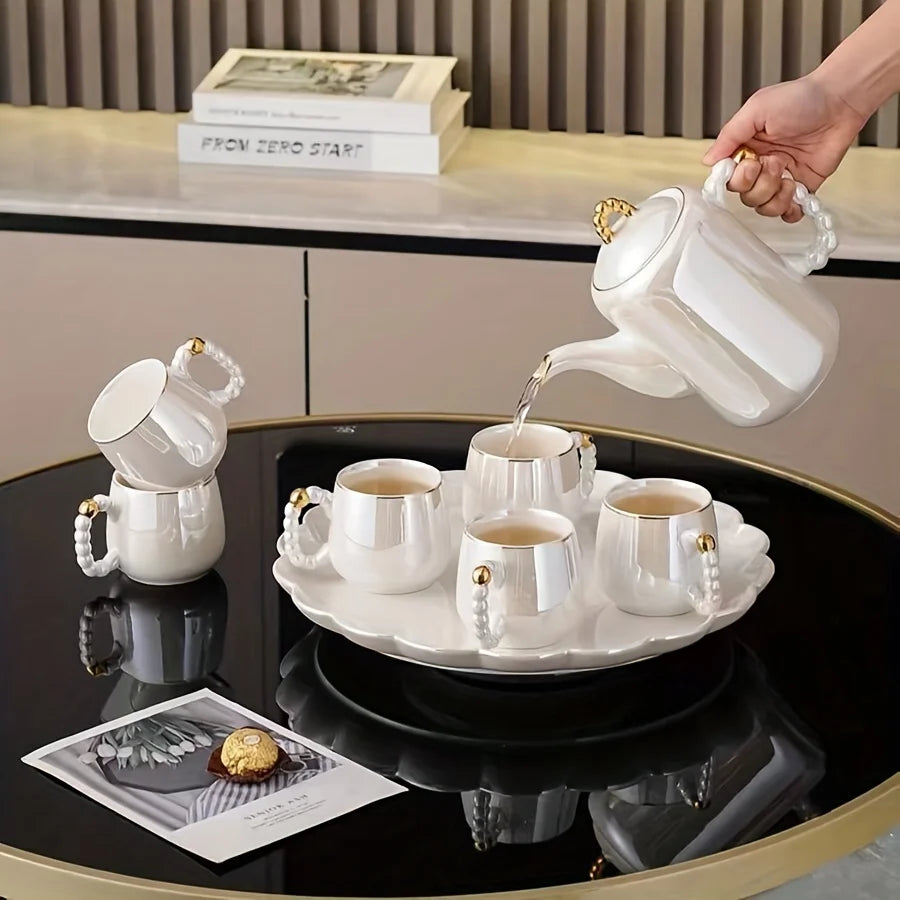 European Pearl Porcelain Tea Set