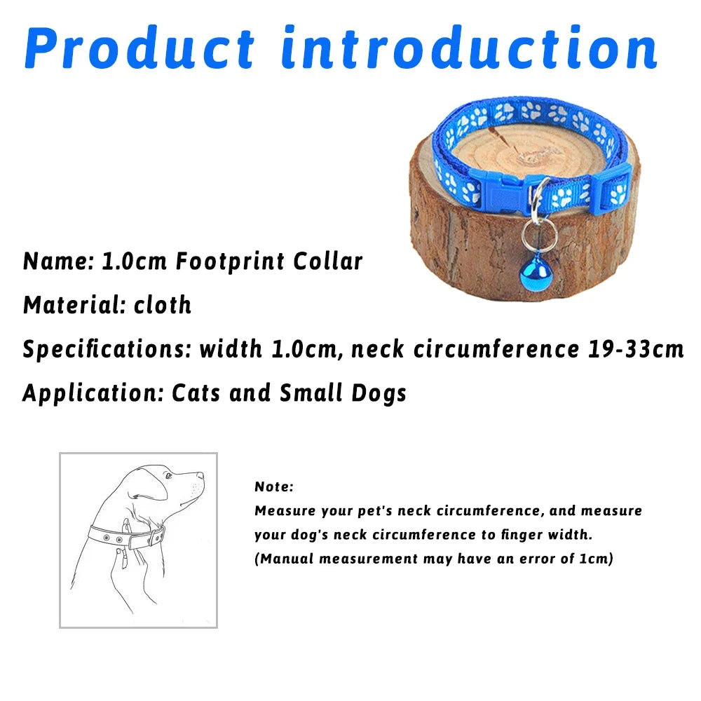 HookUpCo. Colorful Pet Collar with Safety Bell
