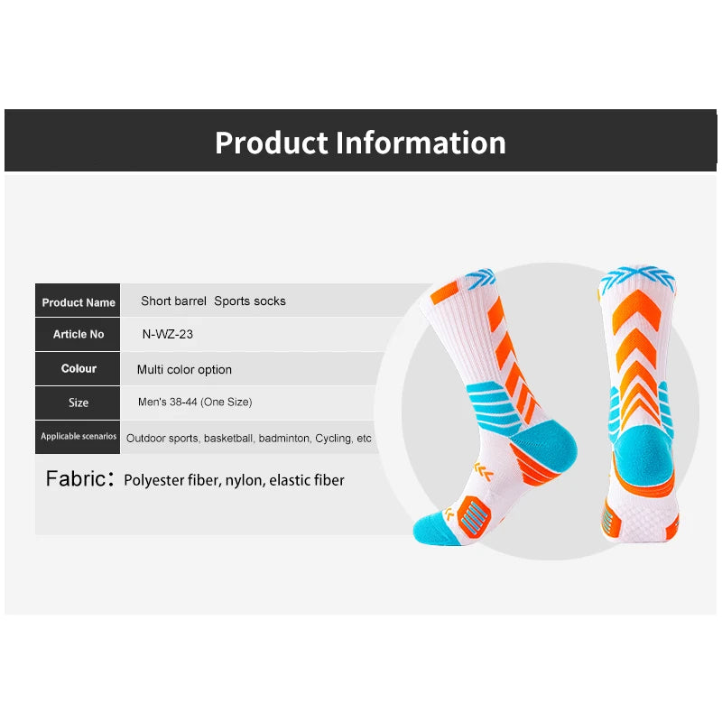 HookUpCo. Breathable Cotton Cycling Socks for All Sports