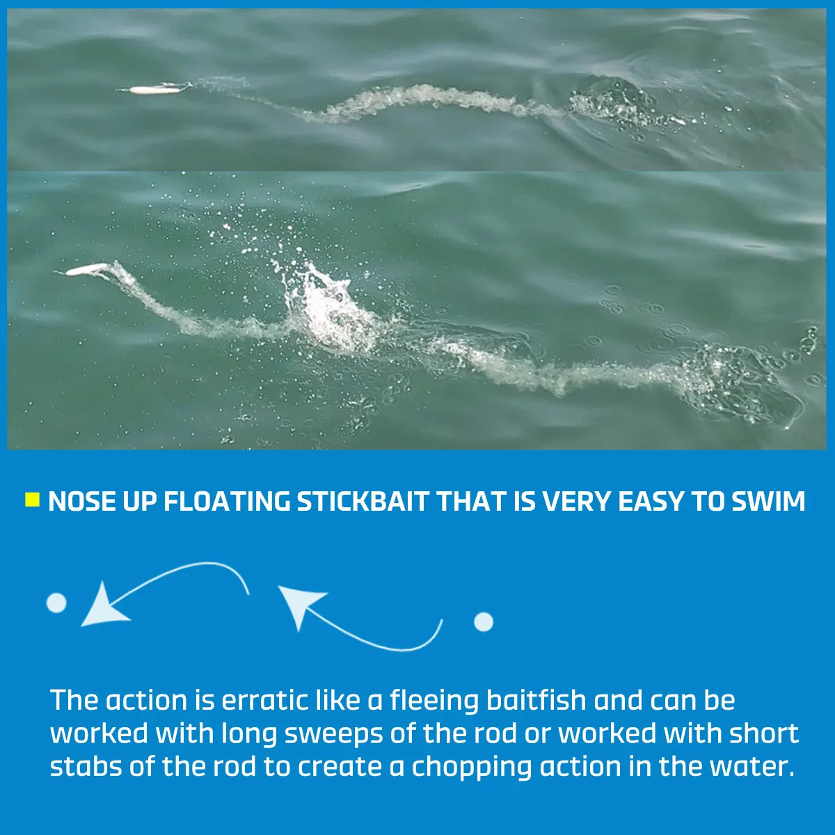 Blue Vortex Floating Stickbait for Saltwater Fishing