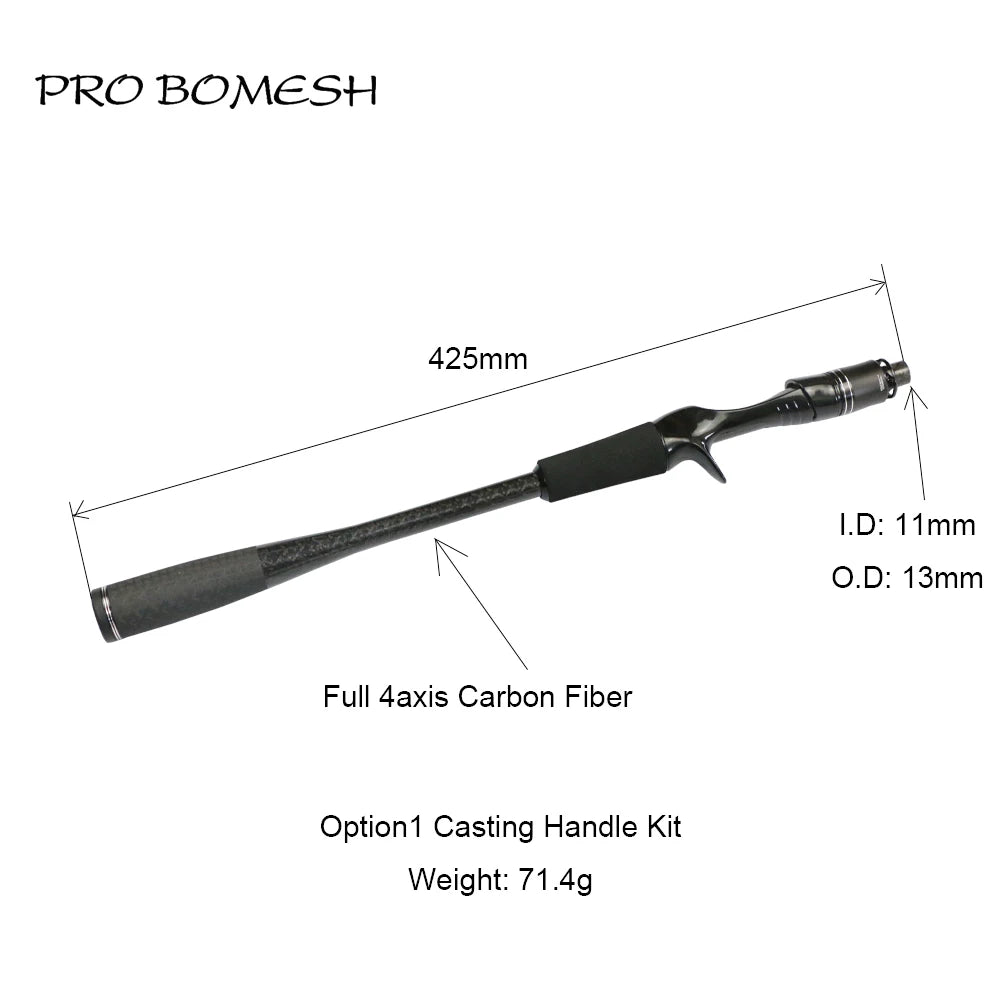 HookUpCo. Carbon Fiber Taper Grip Fishing Handle - HookUpCo.