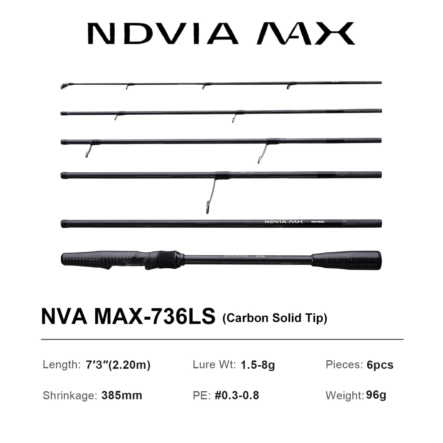 HookUpCo. 8FT Tubular Tip Fishing Rod for Squid