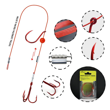 HookUpCo. Premium Fishing Stinger Rigs with Hooks - HookUpCo.